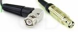 Coaxial Cable, BNC 90 degree (right angle) to L1 (Lemo 1 compatible), RG174, 1 foot, 50 ohm