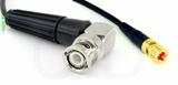 Coaxial Cable, BNC 90 degree (right angle) to 10-32 (Microdot compatible), RG174, 1 foot, 50 ohm