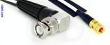 Coaxial Cable, BNC 90 degree (right angle) to 10-32 (Microdot compatible), RG188, 1 foot, 50 ohm