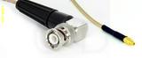 Coaxial Cable, BNC 90 degree (right angle) to MMCX plug (male contact), RG316 double shielded, 10 foot, 50 ohm