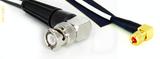 Coaxial Cable, BNC 90 degree (right angle) to 10-32 (Microdot compatible) 90 degree (right angle), RG188 low noise, 20 foot, 50 ohm