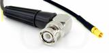 Coaxial Cable, BNC 90 degree (right angle) to SSMC, RG174, 1 foot, 50 ohm