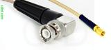 Coaxial Cable, BNC 90 degree (right angle) to SSMC, RG316, 1 foot, 50 ohm