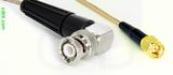 Coaxial Cable, BNC 90 degree (right angle) to SMA, RG316, 1 foot, 50 ohm