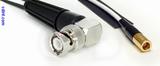 Coaxial Cable, BNC 90 degree (right angle) to SMB plug (female contact), RG188, 2 foot, 50 ohm