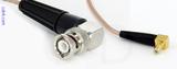 Coaxial Cable, BNC 90 degree (right angle) to SMB 90 degree (right angle) jack (male contact), RG316, 8 foot, 50 ohm