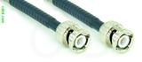 Coaxial Cable, BNC to BNC, RG316 armored, 1 foot, 50 ohm