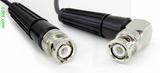 Coaxial Cable, BNC to BNC 90 degree (right angle), RG174 low loss, 6 foot, 50 ohm