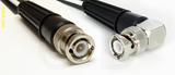 Coaxial Cable, BNC to BNC 90 degree (right angle), RG188 low noise, 1 foot, 50 ohm