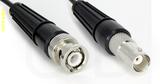 Coaxial Cable, BNC to BNC female, RG174, 1 foot, 50 ohm