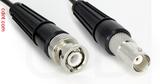 Coaxial Cable, BNC to BNC female, RG174 flexible (TPR jacket), 1 foot, 50 ohm