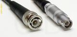 Coaxial Cable, BNC to L1 (Lemo 1 compatible), RG58, 1 foot, 50 ohm