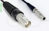 Coaxial Cable, BNC female to L00 (Lemo 00 compatible), RG174, 1 foot, 50 ohm