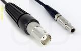 Coaxial Cable, BNC female to L00 (Lemo 00 compatible), RG174 low noise, 1 foot, 50 ohm