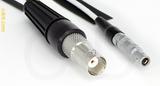 Coaxial Cable, BNC female to L00 (Lemo 00 compatible), RG188, 1 foot, 50 ohm