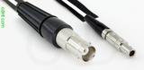 Coaxial Cable, BNC female to L00 (Lemo 00 compatible), RG196 low noise, 1 foot, 50 ohm