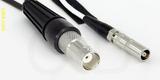 Coaxial Cable, BNC female to L00 (Lemo 00 compatible) female, RG188, 20 foot, 50 ohm