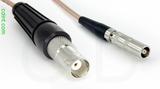 Coaxial Cable, BNC female to L00 (Lemo 00 compatible) female, RG316, 1 foot, 50 ohm