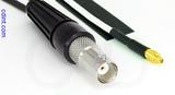 Coaxial Cable, BNC female to MMCX plug (male contact), RG188, 10 foot, 50 ohm