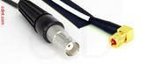 Coaxial Cable, BNC female to 10-32 (Microdot compatible) 90 degree (right angle), RG188, 3 foot, 50 ohm