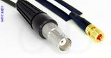 Coaxial Cable, BNC female to 10-32 (Microdot compatible), RG188, 12 foot, 50 ohm