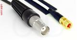 Coaxial Cable, BNC female to 10-32 (Microdot compatible), RG188 low noise, 1 foot, 50 ohm