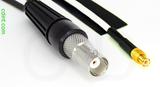 Coaxial Cable, BNC female to MCX plug (male contact), RG188, 1 foot, 50 ohm