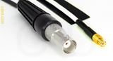 Coaxial Cable, BNC female to MCX plug (male contact), RG188 low noise, 1 foot, 50 ohm