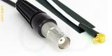 Coaxial Cable, BNC female to MCX 90 degree (right angle) plug (male contact), RG188, 2 foot, 50 ohm