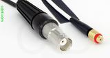 Coaxial Cable, BNC female to 10-32 (Microdot compatible) female, RG188, 12 foot, 50 ohm