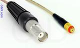 Coaxial Cable, BNC female to 10-32 (Microdot compatible) female, RG316, 1 foot, 50 ohm