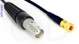 Coaxial Cable, BNC female to 10-32 hex (Microdot compatible), RG174, 1 foot, 50 ohm