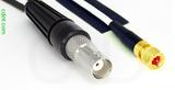 Coaxial Cable, BNC female to 10-32 hex (Microdot compatible), RG188, 1 foot, 50 ohm