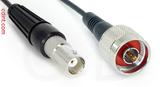 Coaxial Cable, BNC female to N, RG174 flexible (TPR jacket), 2 foot, 50 ohm