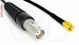 Coaxial Cable, BNC female to SSMA, RG174 flexible (TPR jacket), 10 foot, 50 ohm