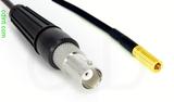 Coaxial Cable, BNC female to SSMB, RG174, 1 foot, 50 ohm