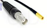 Coaxial Cable, BNC female to SSMB, RG174 flexible (TPR jacket), 1 foot, 50 ohm