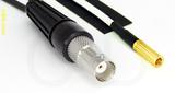 Coaxial Cable, BNC female to SSMB, RG188, 1 foot, 50 ohm