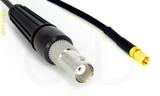 Coaxial Cable, BNC female to SSMC, RG174, 1 foot, 50 ohm