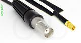 Coaxial Cable, BNC female to SSMC, RG188, 1 foot, 50 ohm