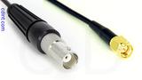 Coaxial Cable, BNC female to SMA, RG174, 1 foot, 50 ohm