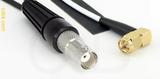 Coaxial Cable, BNC female to SMA 90 degree (right angle), RG188 low noise, 8 foot, 50 ohm