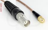 Coaxial Cable, BNC female to SMA female, RG316, 1 foot, 50 ohm