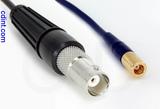 Coaxial Cable, BNC female to SMB plug (female contact), RG174 flexible (TPR jacket), 16 foot, 50 ohm