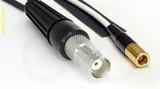 Coaxial Cable, BNC female to SMB plug (female contact), RG188, 1 foot, 50 ohm