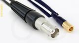 Coaxial Cable, BNC female to SMB plug (female contact), RG196 low noise, 1 foot, 50 ohm