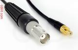 Coaxial Cable, BNC female to SMB jack (male contact), RG174 low noise, 1 foot, 50 ohm