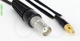 Coaxial Cable, BNC female to SMB jack (male contact), RG188, 1 foot, 50 ohm