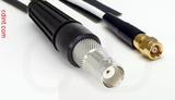 Coaxial Cable, BNC female to SMC (Subvis), RG188, 1 foot, 50 ohm