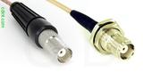 Coaxial Cable, BNC female to TNC bulkhead mount female, RG316 double shielded, 1 foot, 50 ohm